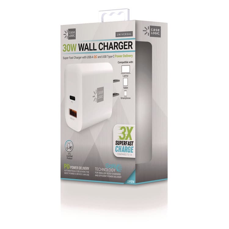 BYTECH Wall Charger, 30 W, White (BTHCLPDW3101WT)