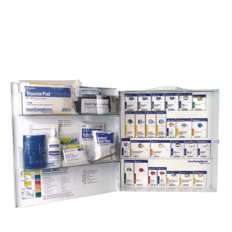 FIRST AID ONLY, . 91379 Large Metal SmartCompliance Food Service Cabinet ANSI B with No Medications, 337 Pieces, Metal Case (FAO91379)