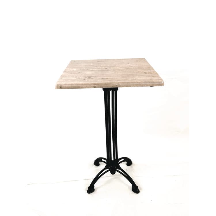 JMC FURNITURE Topalit Tables, Square, 32 x 32 x 42, Washington Pine Top, Black Aluminum Base/Legs (JMC106A32327)