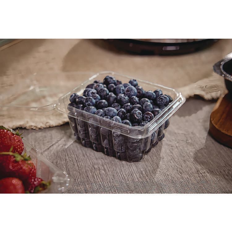 PACTIV EVERGREEN CORPORATION Blueberry Modular Clamshell, 32 oz, 7.25 x 7.5 x 3.06, Clear, Plastic, 180/Carton (PCTYYA9779) thumbnail 2