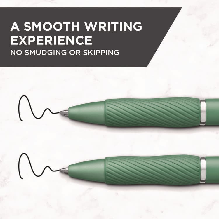 SANFORD S-Gel Fashion Barrel Gel Pen, Retractable, Medium 0.7 mm, Black Ink, Green Barrel, 4/Pack (SAN2195731) thumbnail 4