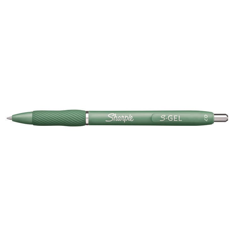 SANFORD S-Gel Fashion Barrel Gel Pen, Retractable, Medium 0.7 mm, Black Ink, Green Barrel, 4/Pack (SAN2195731)