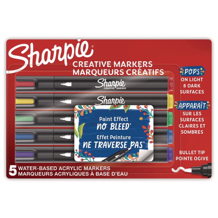 SANFORD Creative Markers, Medium Bullet Tip, Assorted Colors, 5/Pack (SAN2196902)