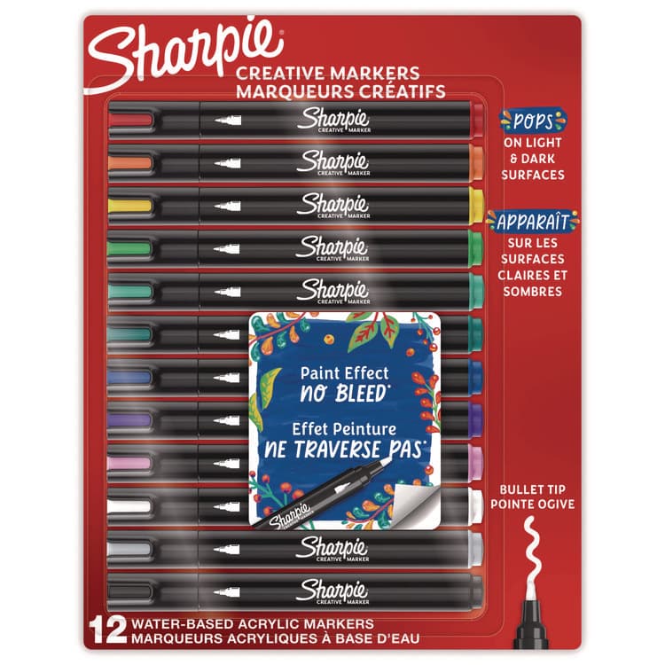 SANFORD Creative Markers, Medium Bullet Tip, Assorted Colors, 12/Pack (SAN2196905)