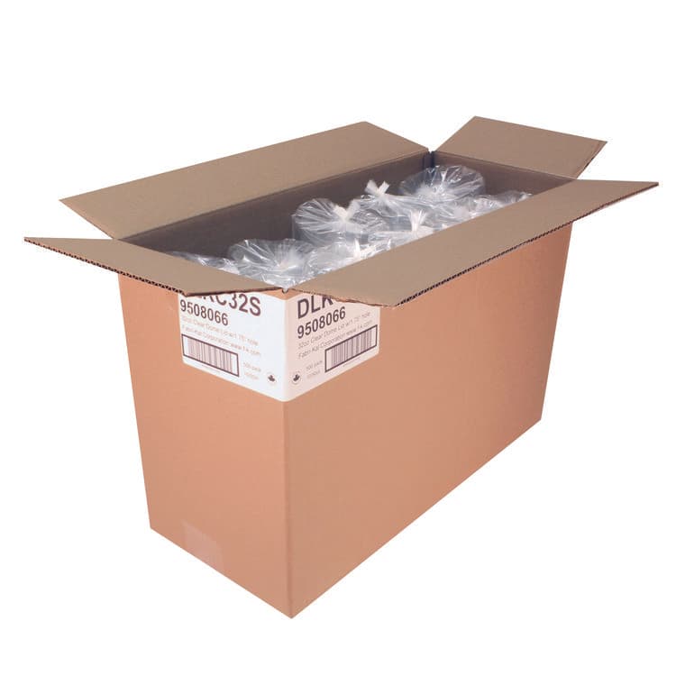 FABRI-KAL Kal-Clear/Nexclear Drink Cup Lids, Squat Dome Lid with 1.75" Hole, Fits 32 oz Cold Cups, Plastic, Clear, 500/Carton (FABDLKC32S) thumbnail 4