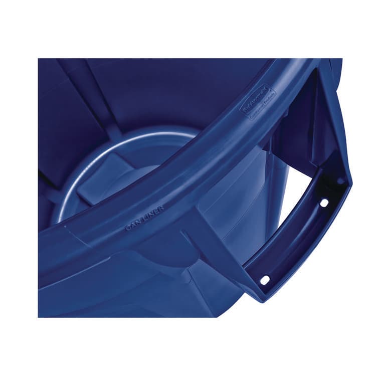 RUBBERMAID COMMERCIAL PROD. Vented Round Brute Container, 32 gal, Plastic, Blue (RCP2632BLU) thumbnail 2