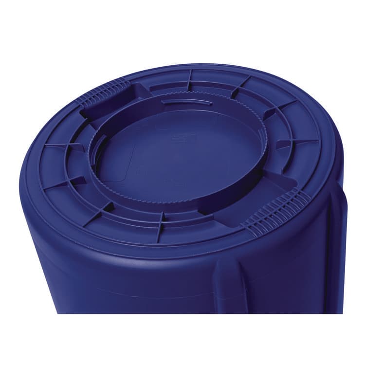 RUBBERMAID COMMERCIAL PROD. Vented Round Brute Container, 32 gal, Plastic, Blue (RCP2632BLU) thumbnail 3
