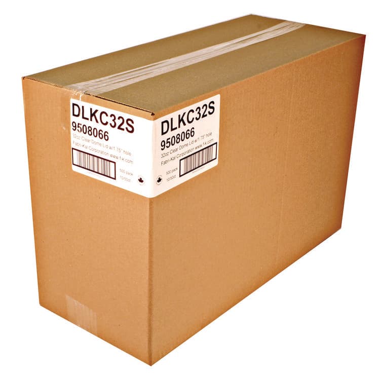 FABRI-KAL Kal-Clear/Nexclear Drink Cup Lids, Squat Dome Lid with 1.75" Hole, Fits 32 oz Cold Cups, Plastic, Clear, 500/Carton (FABDLKC32S) thumbnail 2