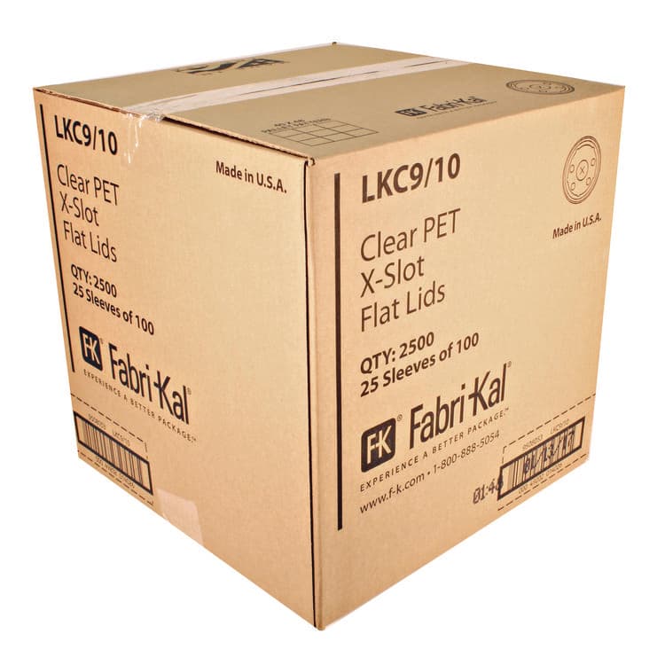 FABRI-KAL Kal-Clear/Nexclear Drink Cup Lids, X-Style Straw Slot/Flavor Buttons, Fits 9 oz to 10 oz Cold Cups, Plastic, Clear, 2,500/CT (FABLKC910) thumbnail 2