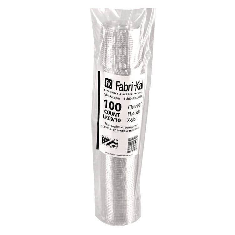 FABRI-KAL Kal-Clear/Nexclear Drink Cup Lids, X-Style Straw Slot/Flavor Buttons, Fits 9 oz to 10 oz Cold Cups, Plastic, Clear, 2,500/CT (FABLKC910) thumbnail 3