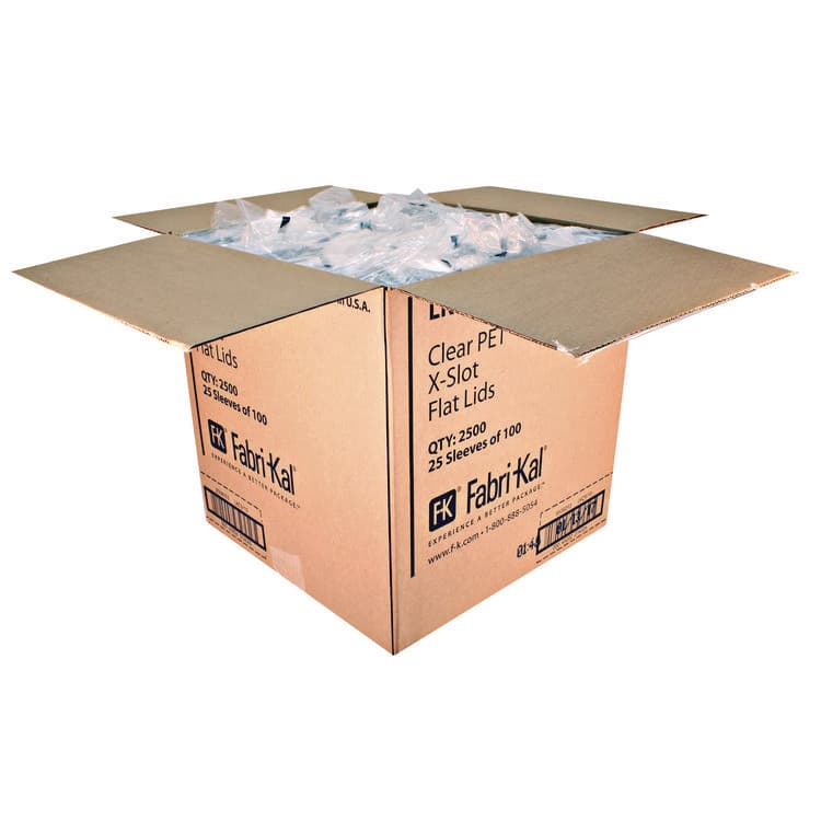 FABRI-KAL Kal-Clear/Nexclear Drink Cup Lids, X-Style Straw Slot/Flavor Buttons, Fits 9 oz to 10 oz Cold Cups, Plastic, Clear, 2,500/CT (FABLKC910) thumbnail 4