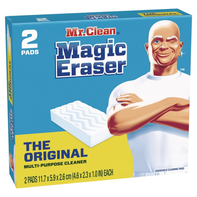 PROCTER & GAMBLE Magic Eraser, 4.6 x 2.3, 1" Thick, White, 2/Pack, 12 Packs/Carton (PGC43515) thumbnail 3