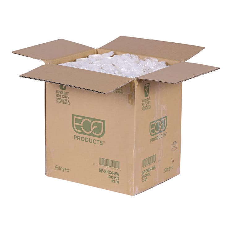 ECO-PRODUCTS,INC. WorldArt Hot Cups, 4 oz, Paper, Tan, 1,000/Carton (ECOEPBHC4WA) thumbnail 4