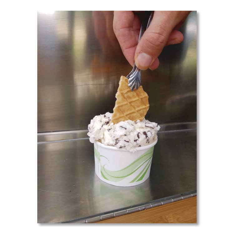 ECO-PRODUCTS,INC. World Art PLA-Laminated Soup Containers, 5 oz, White/Green, Paper, 1,000/Carton (ECOEPBSC5WDL) thumbnail 3