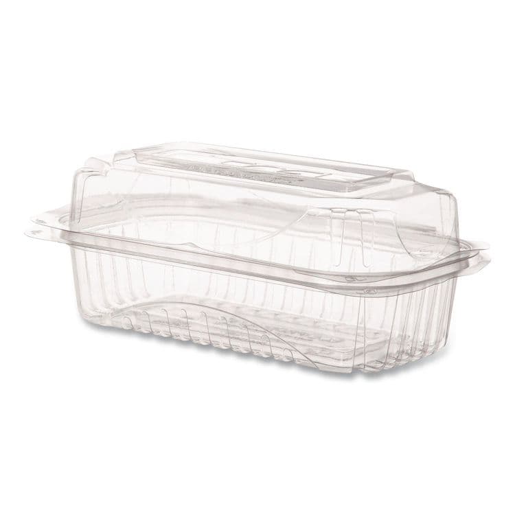 ECO-PRODUCTS,INC. Renewable and Compostable Clear Clamshell Hinged Food Containers, 9 x 6 x 3, Plastic, 80/Pack, 3 Packs/Carton (ECOEPLC96)