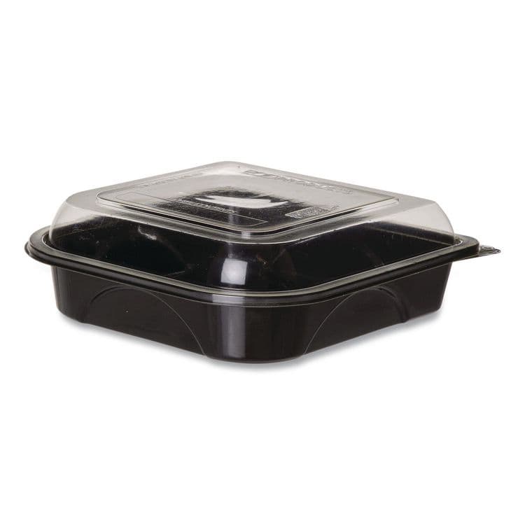 ECO-PRODUCTS,INC. BlueStripe Premium Take-Out Containers, 6.77 x 6.6 x 2.31, Black/Clear, Base/Lid Combo, Plastic, 150/Carton (ECOEPPTOR7)