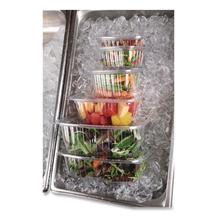 ECO-PRODUCTS,INC. Renewable and Compostable Rectangular Deli Containers with Lid, 8 oz, 3 x 4.83 x 1.5, Clear, Plastic, 50/Pack, 4 Packs/Carton (ECOEPRC8) thumbnail 4
