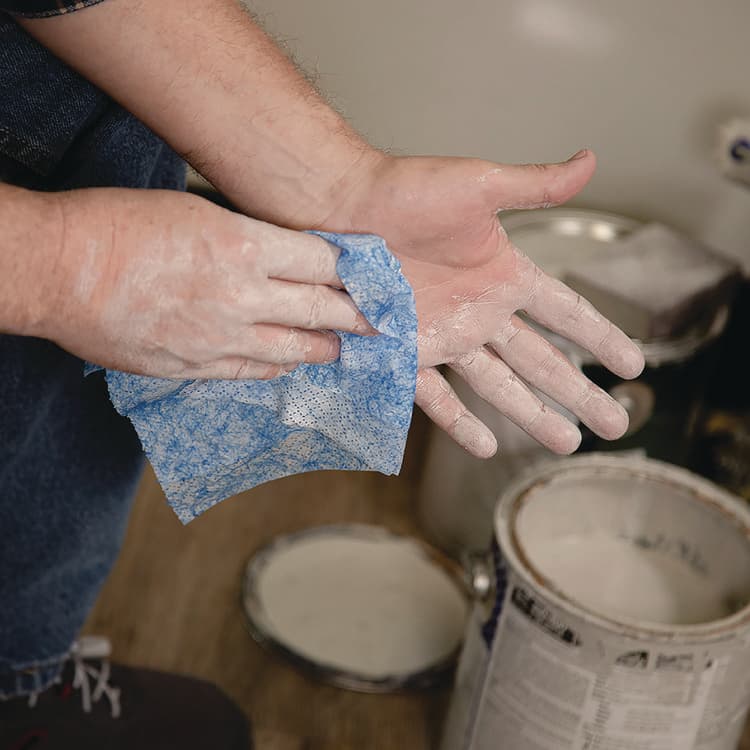 ITW PRO BRANDS Hand Cleaner Towels, 1-Ply, 10 x 12, Citrus, Blue/White, 30/Canister, 6/Carton (ITW42230CT) thumbnail 3