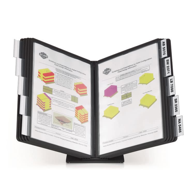DURABLE OFFICE PRODUCTS CORP. VARIO Document Holder, 10 Panels 15.5 x 6.5 x 10.75, Black Borders (DBL552201) thumbnail 3
