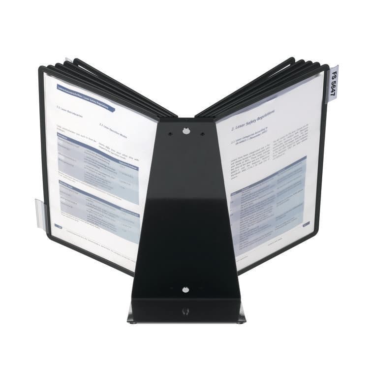 DURABLE OFFICE PRODUCTS CORP. VARIO Document Holder, 10 Panels 15.5 x 6.5 x 10.75, Black Borders (DBL552201) thumbnail 4