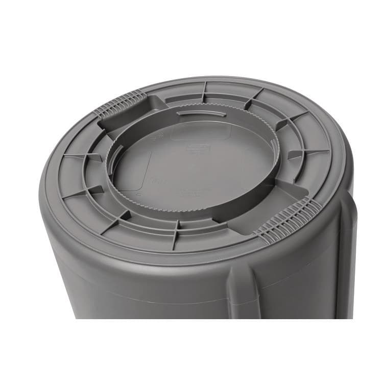 RUBBERMAID COMMERCIAL PROD. Vented Round Brute Container, 10 gal, Plastic, Gray (RCP2610GRA) thumbnail 4