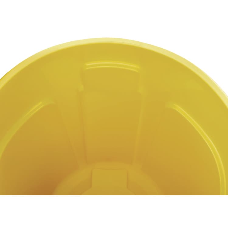RUBBERMAID COMMERCIAL PROD. Vented Round Brute Container, 20 gal, Plastic, Yellow (RCP2620YEL) thumbnail 4