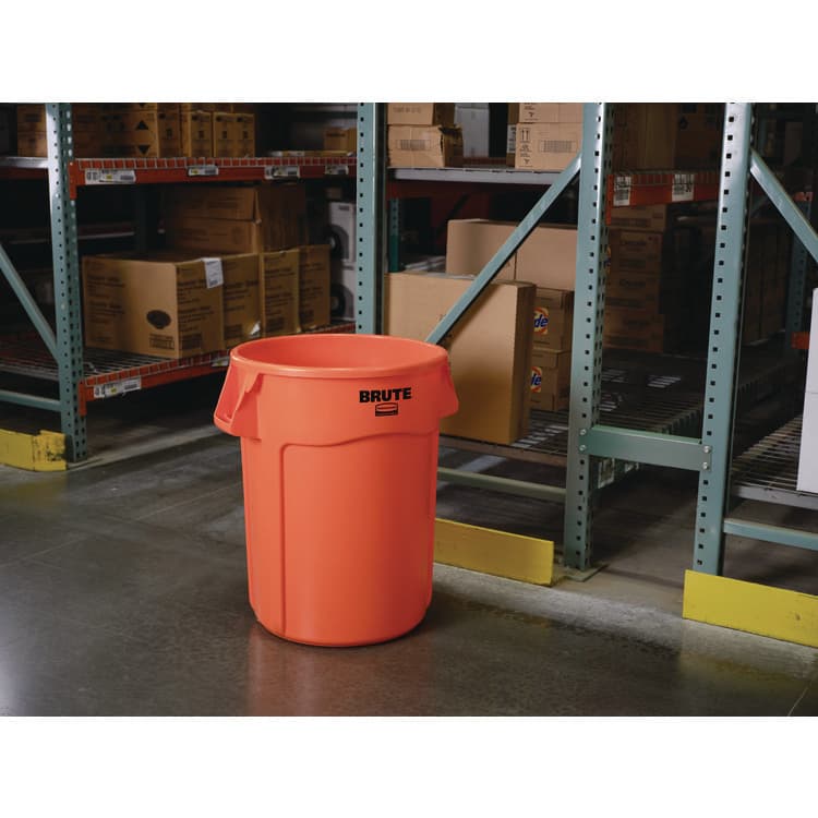 RUBBERMAID COMMERCIAL PROD. Brute Round Container, 44 gal, Plastic, Orange (RCP2119307) thumbnail 3