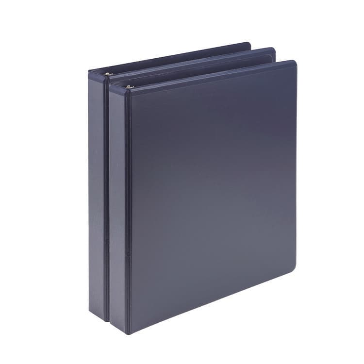 SAMSILL CORPORATION Earth's Choice Plant-Based BOHO D-Ring View Binders, 1" Capacity, 11 x 8.5, Indigo, 2/Pack (SAMU69341)
