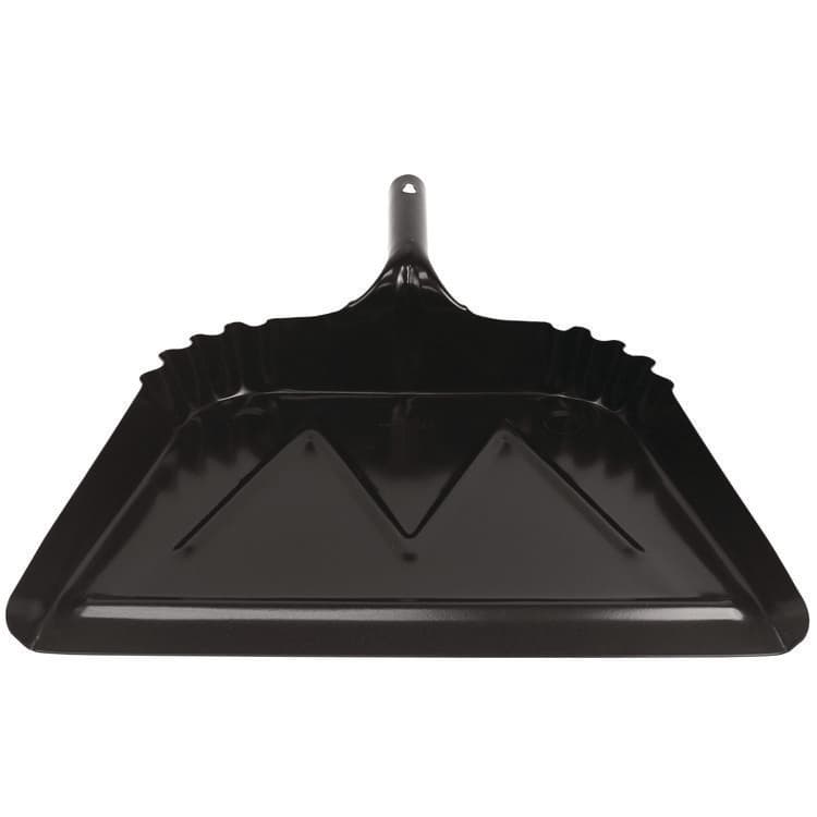 IMPACT PRODUCTS, LLC Heavy-Duty Commercial Dust Pan, 16 x 15.5, 5.38" Handle, 20-Gauge Steel, Black (IMP4216)