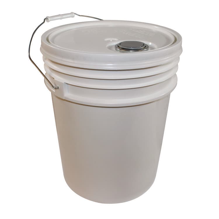 IMPACT PRODUCTS, LLC Utility Bucket with Lid, 5 gal, Polyethylene, White, 11.25" dia (IMP5515)
