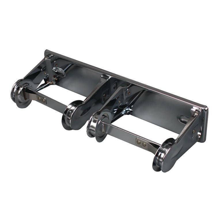 IMPACT PRODUCTS, LLC Double Roll Toilet Tissue Dispenser, 12.3 x 4.25 x 2.7, Chrome, 1 Dozen (IMP2501CT)