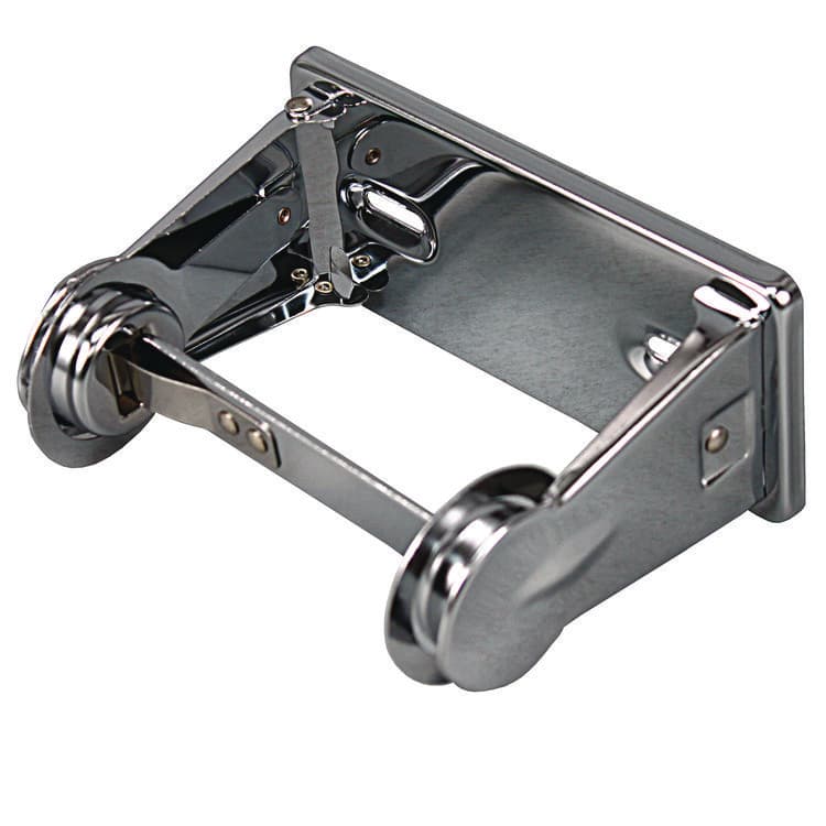 IMPACT PRODUCTS, LLC Single Roll Toilet Tissue Dispenser, 6.5 x 4.5 x 2.75, Chrome, 1 Dozen (IMP2500DZ) thumbnail 2