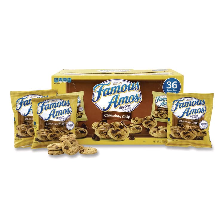 KEEBLER COMPANY Famous Amos Cookies, Chocolate Chip, 2 oz Bag, 36/Carton (GRR22000424)