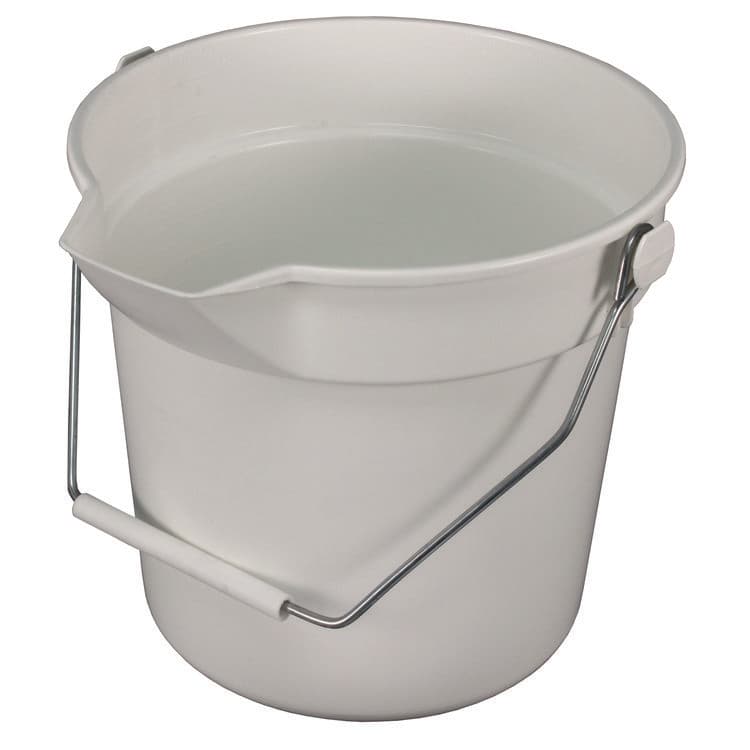 IMPACT PRODUCTS, LLC Deluxe Heavy-Duty Bucket, 10 qt, Polypropylene, Gray, 10.63" dia (IMP5510) thumbnail 3