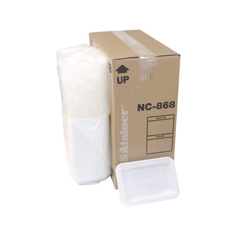 PACTIV EVERGREEN CORPORATION Newspring VERSAtainer Microwavable Containers, Base/Lid Combo, 8.8 x 6 x 2, White/Clear, Plastic, 150/Carton (PCTNC868) thumbnail 4