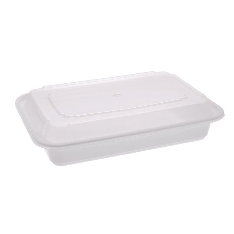 PACTIV EVERGREEN CORPORATION Newspring VERSAtainer Microwavable Containers, Base/Lid Combo, 8.8 x 6 x 2, White/Clear, Plastic, 150/Carton (PCTNC868)