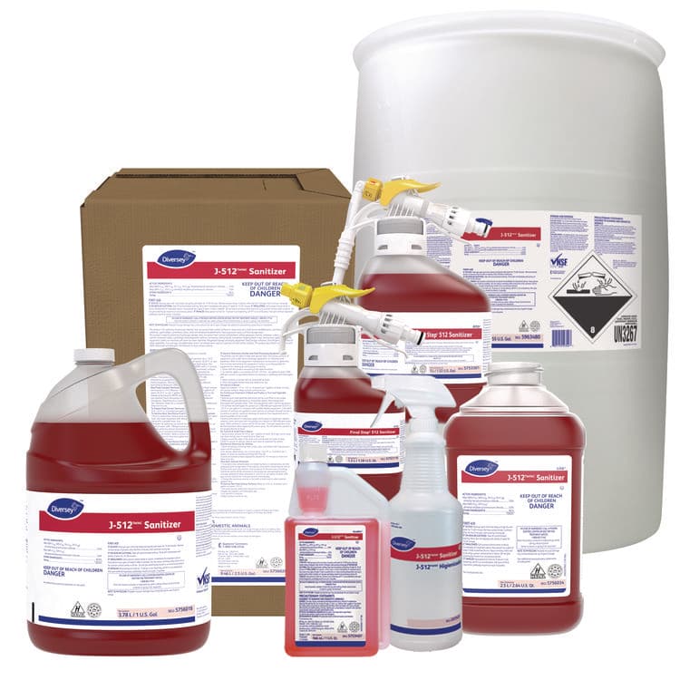 DIVERSEY J-512TM/MC Sanitizer, Quaternary Scent, 55 gal Drum (DVO5963480) thumbnail 4
