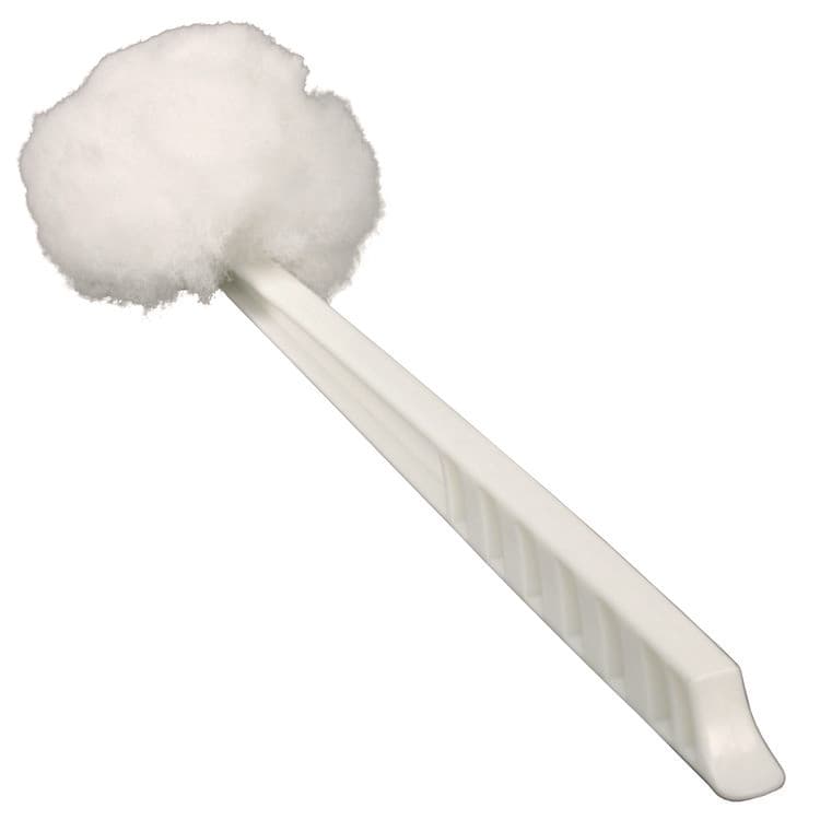 IMPACT PRODUCTS, LLC Deluxe Toilet Bowl Mop, 10" Handle, 4.5" Mop Head, White, 25/Carton (IMP2042591)