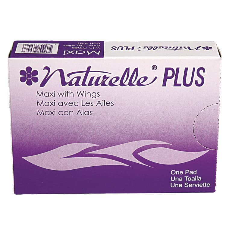 IMPACT PRODUCTS, LLC Naturelle Maxi Pads Plus, Size 4 with Wings, Maxi Plus Absorbency, 250 Individually Wrapped/Carton (IMP25189973)