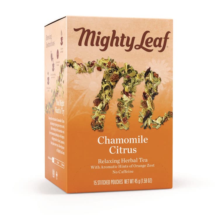 MIGHTY LEAF TEA CO Whole Leaf Tea Pouches, Chamomile Citrus, 15/Box (PEE510136)