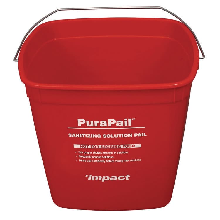 IMPACT PRODUCTS, LLC PuraPail Sanitizing Bucket, 6 qt, Polyethylene, Red (IMP55066SEA)