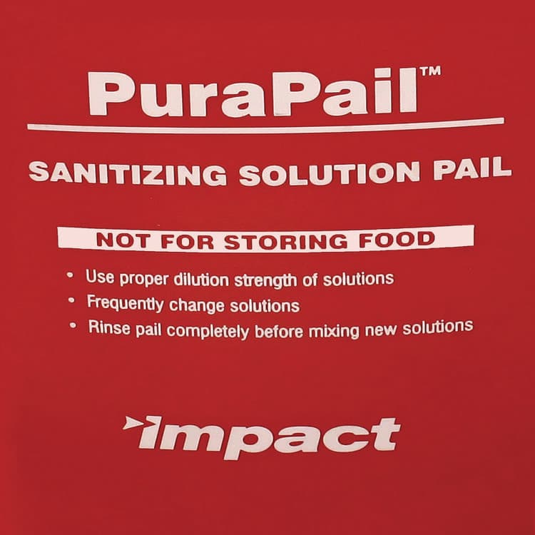 IMPACT PRODUCTS, LLC PuraPail Sanitizing Bucket, 6 qt, Polyethylene, Red (IMP55066SEA) thumbnail 4