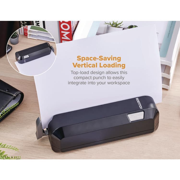 STANLEY BOSTITCH 20-Sheet Electric Three-Hole Punch, 9/32" Holes, Black (BOSEHP20BLK) thumbnail 4