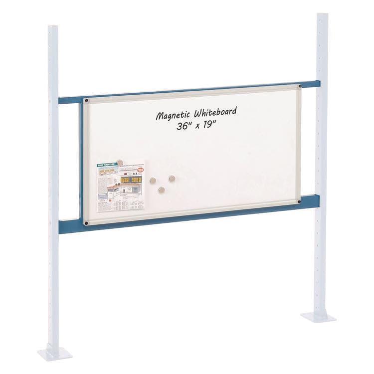 GLOBAL INDUSTRIAL Workbench Whiteboard Panel Kit, Steel/Aluminum, 48" (GBE319178BL) thumbnail 3