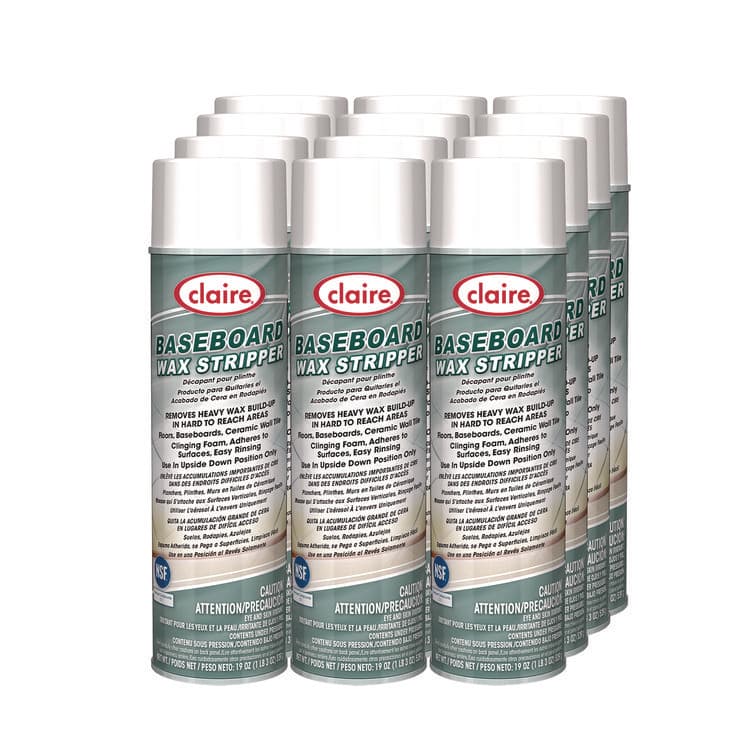 CLAIRE MANUFACTURING COMPANY Baseboard Wax Stripper, Pine Scent, 19 oz Aerosol Spray, 12/Carton (CGC856) thumbnail 3