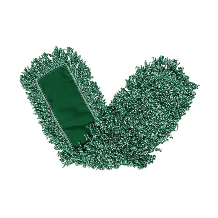 RUBBERMAID COMMERCIAL PROD. Microfiber Looped-End Dust Mop Heads, 48 x 5, Green, 12/Carton (RCPJ857GRECT)