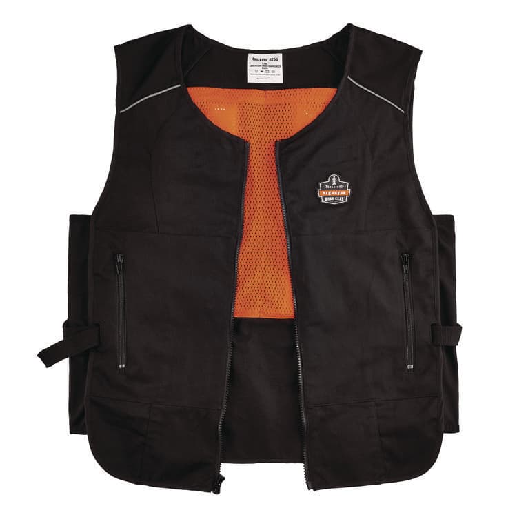 ERGODYNE CORPORATION Chill-Its 6255 Lightweight Phase Change Cooling Vest, Cotton/Polyester, 2X-Large/3X-Large, Black (EGO12124) thumbnail 2