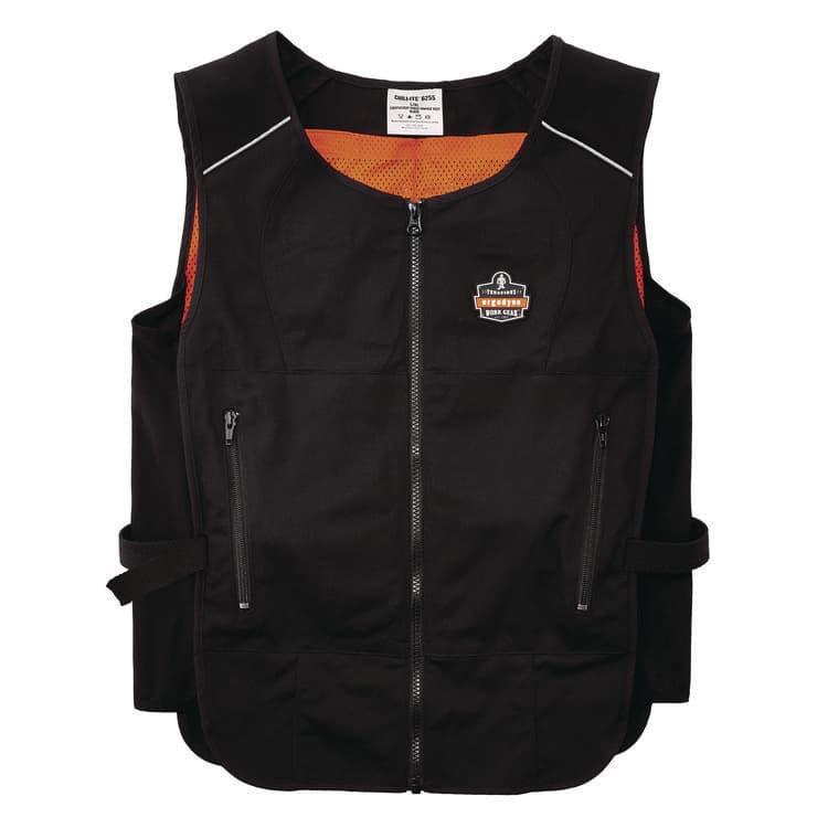 ERGODYNE CORPORATION Chill-Its 6255 Lightweight Phase Change Cooling Vest, Cotton/Polyester, 2X-Large/3X-Large, Black (EGO12124)