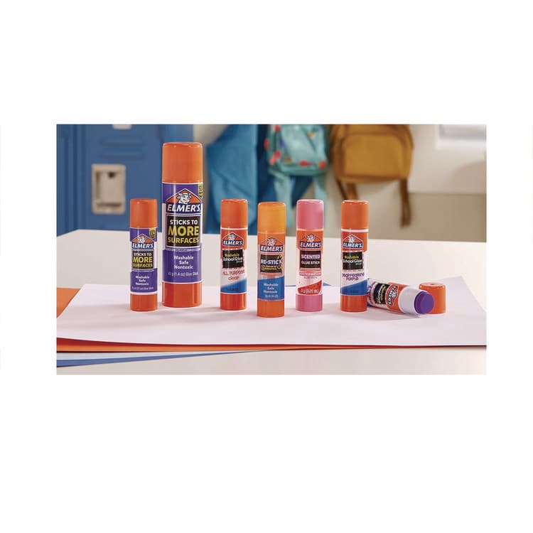 ELMER'S PRODUCTS, . Glitter Glue Sticks, 0.21 oz, Applies Assorted Colors, Dries Clear Glitter, 4/Pack (EPI2197114) thumbnail 4
