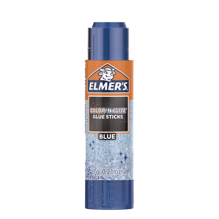 ELMER'S PRODUCTS, . Glitter Glue Sticks, Applies Assorted Colors, 0.21 oz, Dries Clear Glitter, 12/Pack (EPI2197116) thumbnail 3